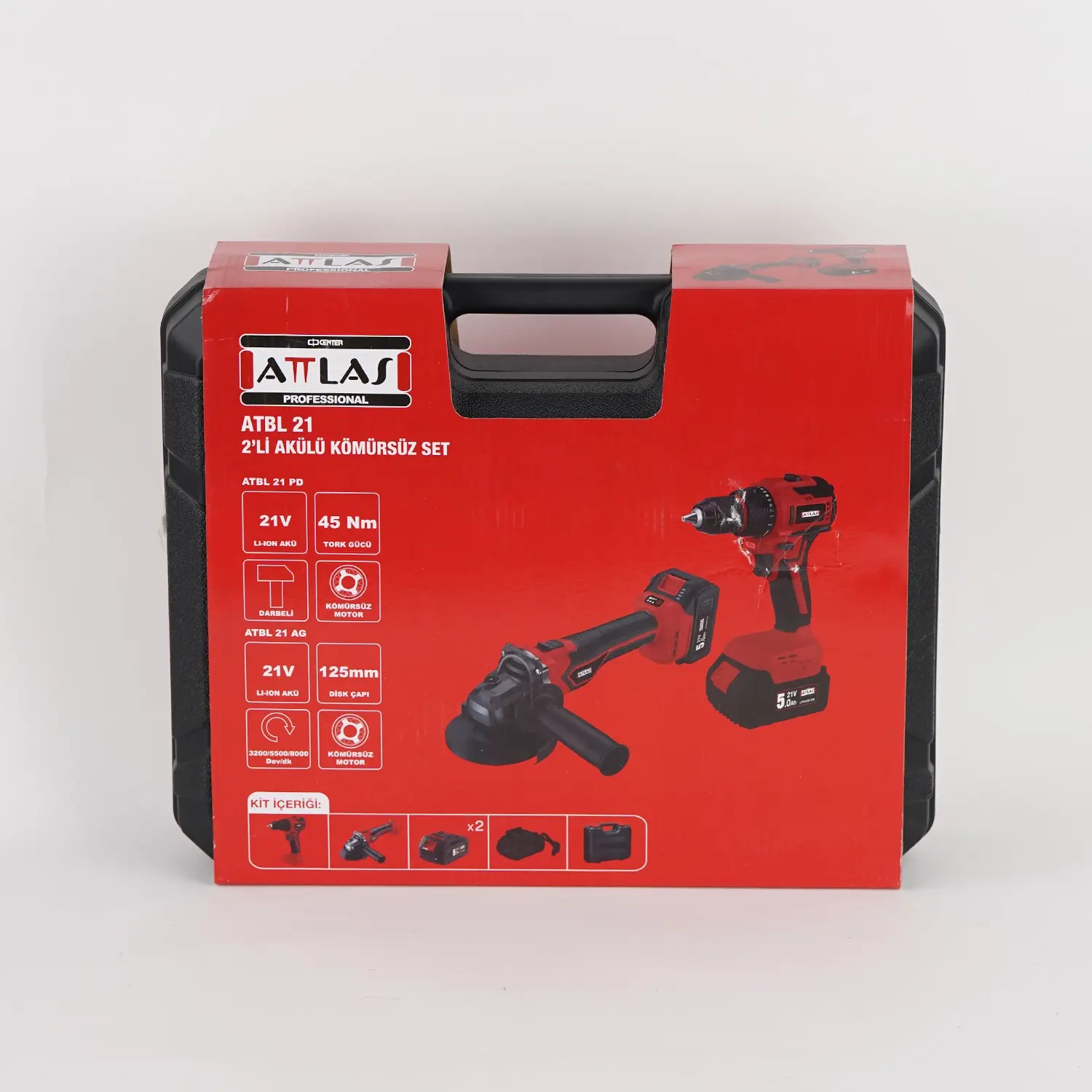 ATTLAS ATBL21 2'li Akülü Kömürsüz Set