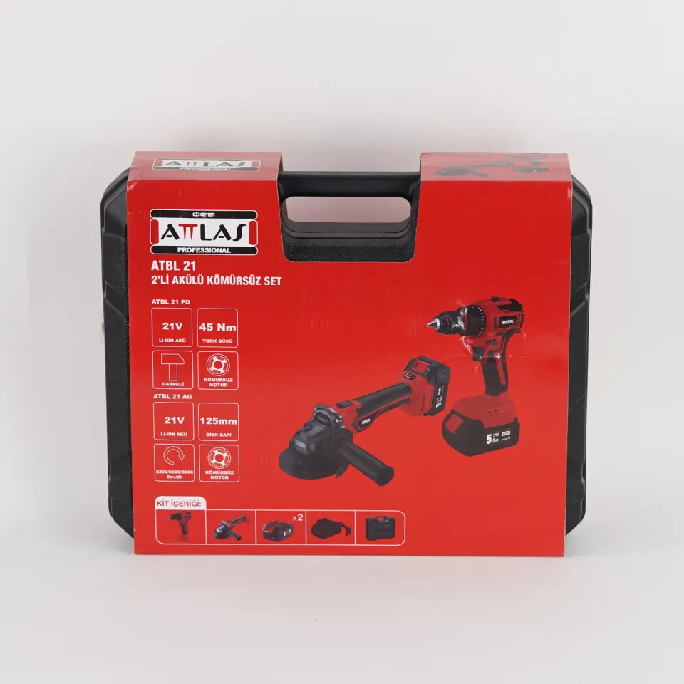 ATTLAS ATBL21 2'li Akülü Kömürsüz Set
