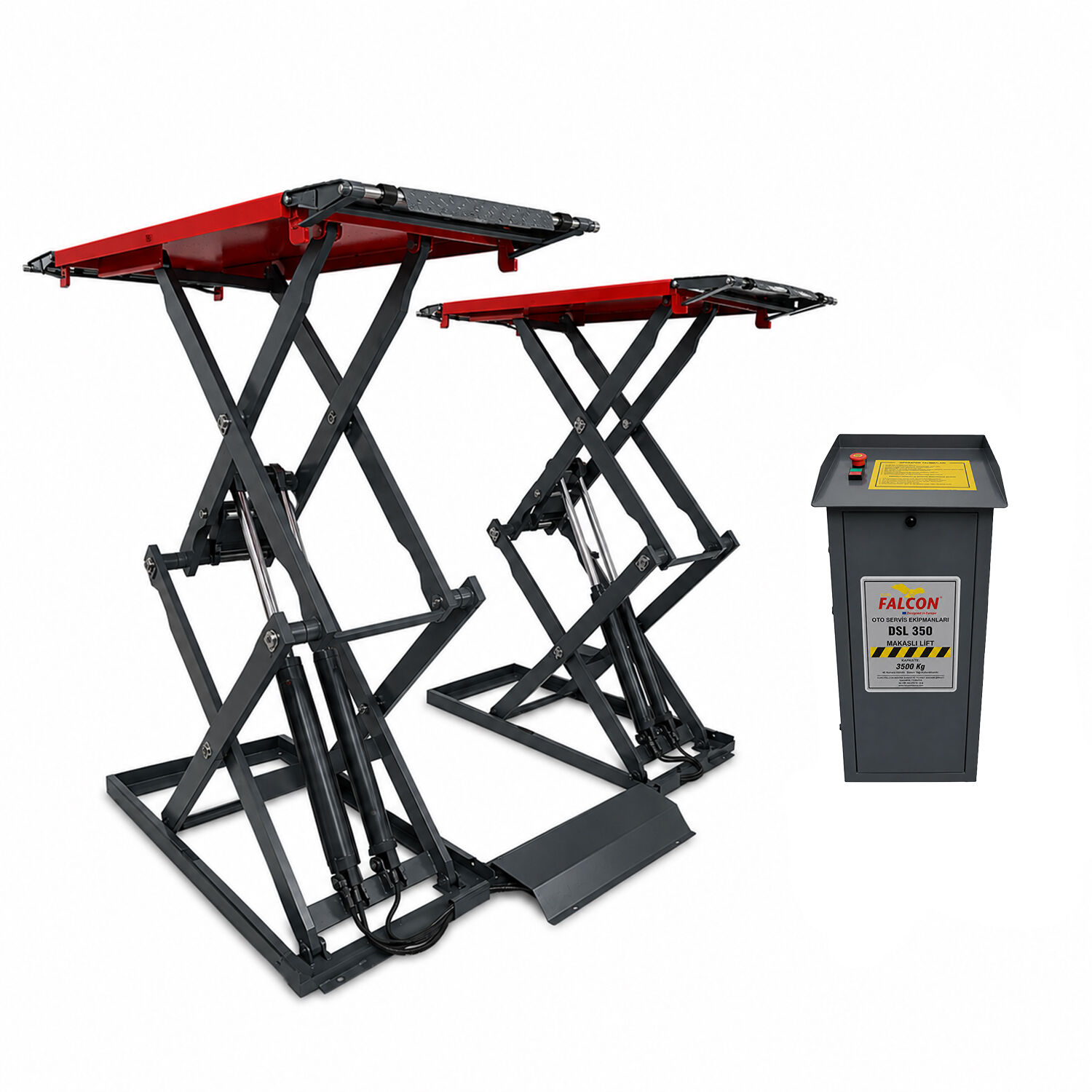 DSL 350-380 - FALCON 3.5 Ton 2 Metre Makaslı Hidrolik Oto Lift 380V